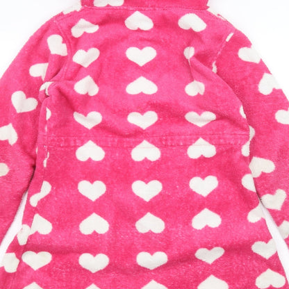 E-vie Womens Pink Polka Dot  Full Zip Hoodie Size 8