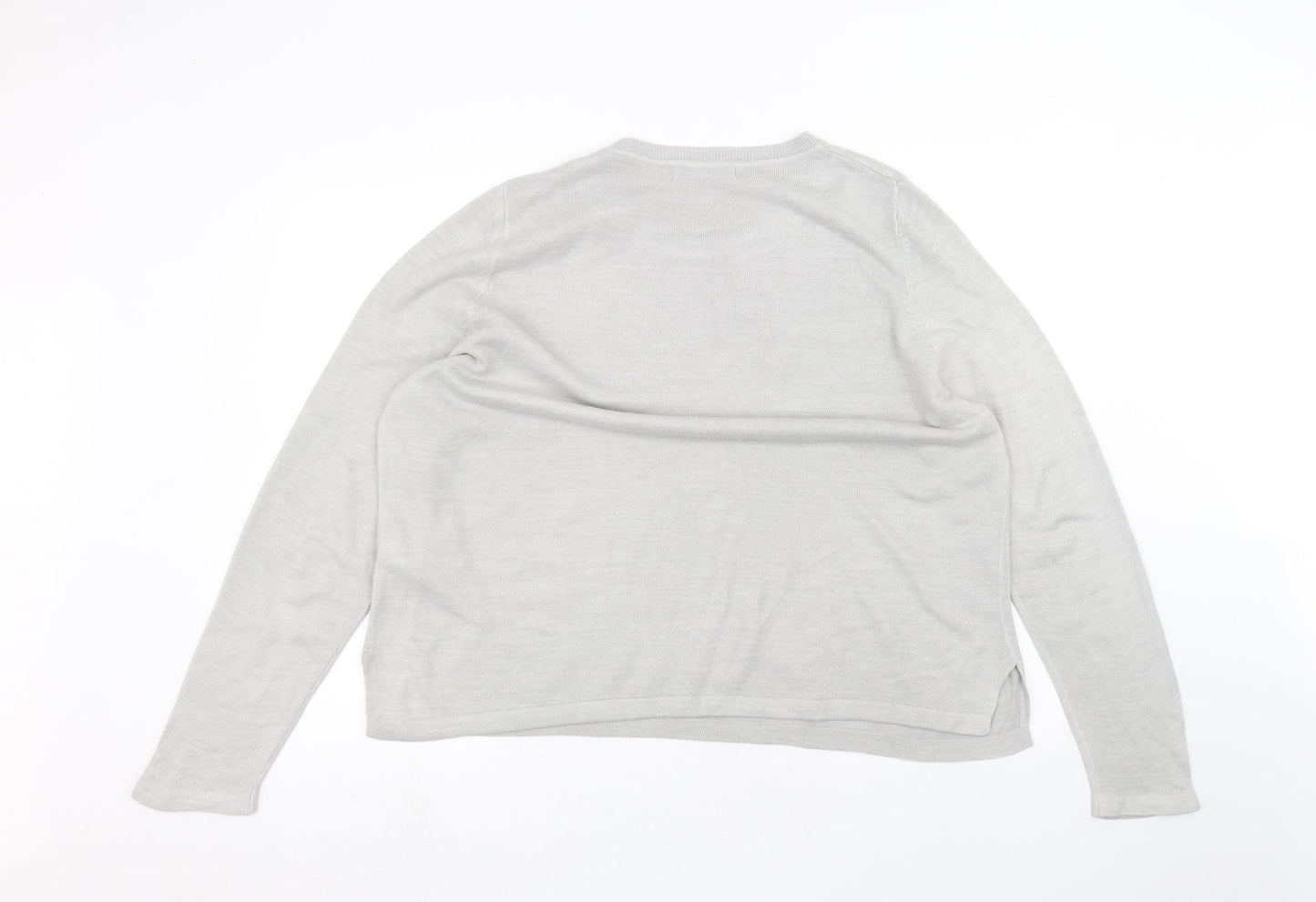 Womens UK Size 20 Marks and Spencer Grey Basic T-Shirt