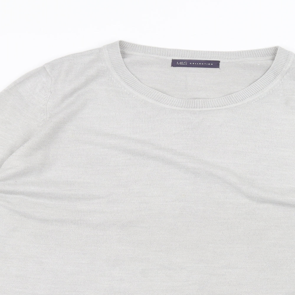 Womens UK Size 20 Marks and Spencer Grey Basic T-Shirt