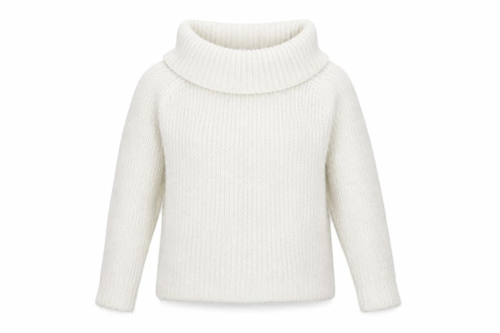 Womens UK Size L Preworn White Pullover Jumper