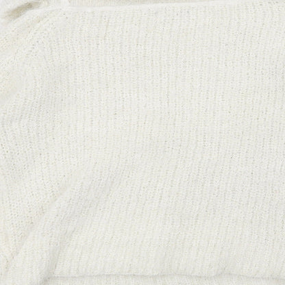 Womens UK Size L Preworn White Pullover Jumper
