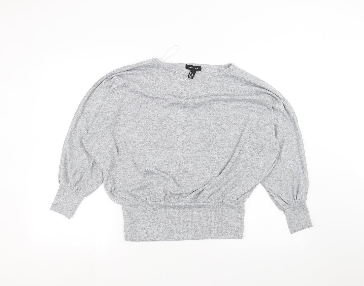 Womens UK Size S New Look Grey Basic T-Shirt