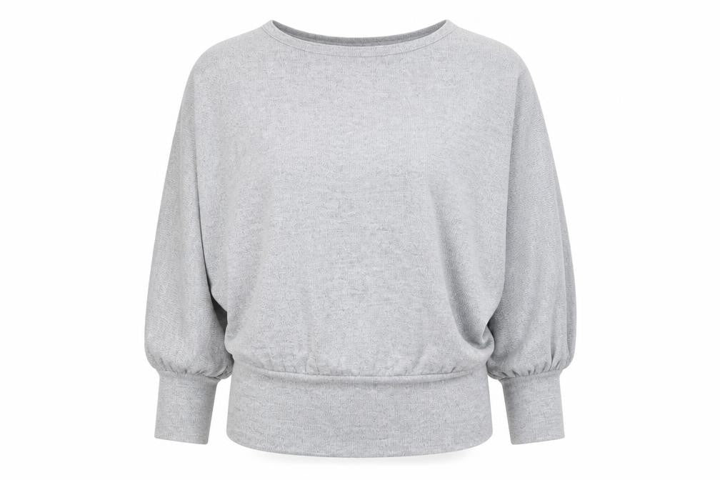 Womens UK Size S New Look Grey Basic T-Shirt