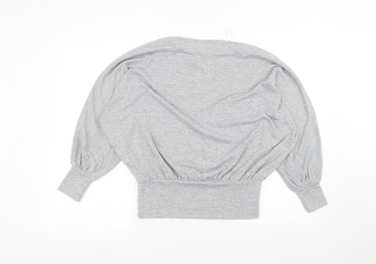 Womens UK Size S New Look Grey Basic T-Shirt