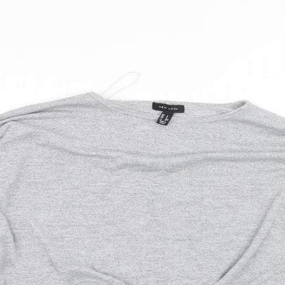 Womens UK Size S New Look Grey Basic T-Shirt