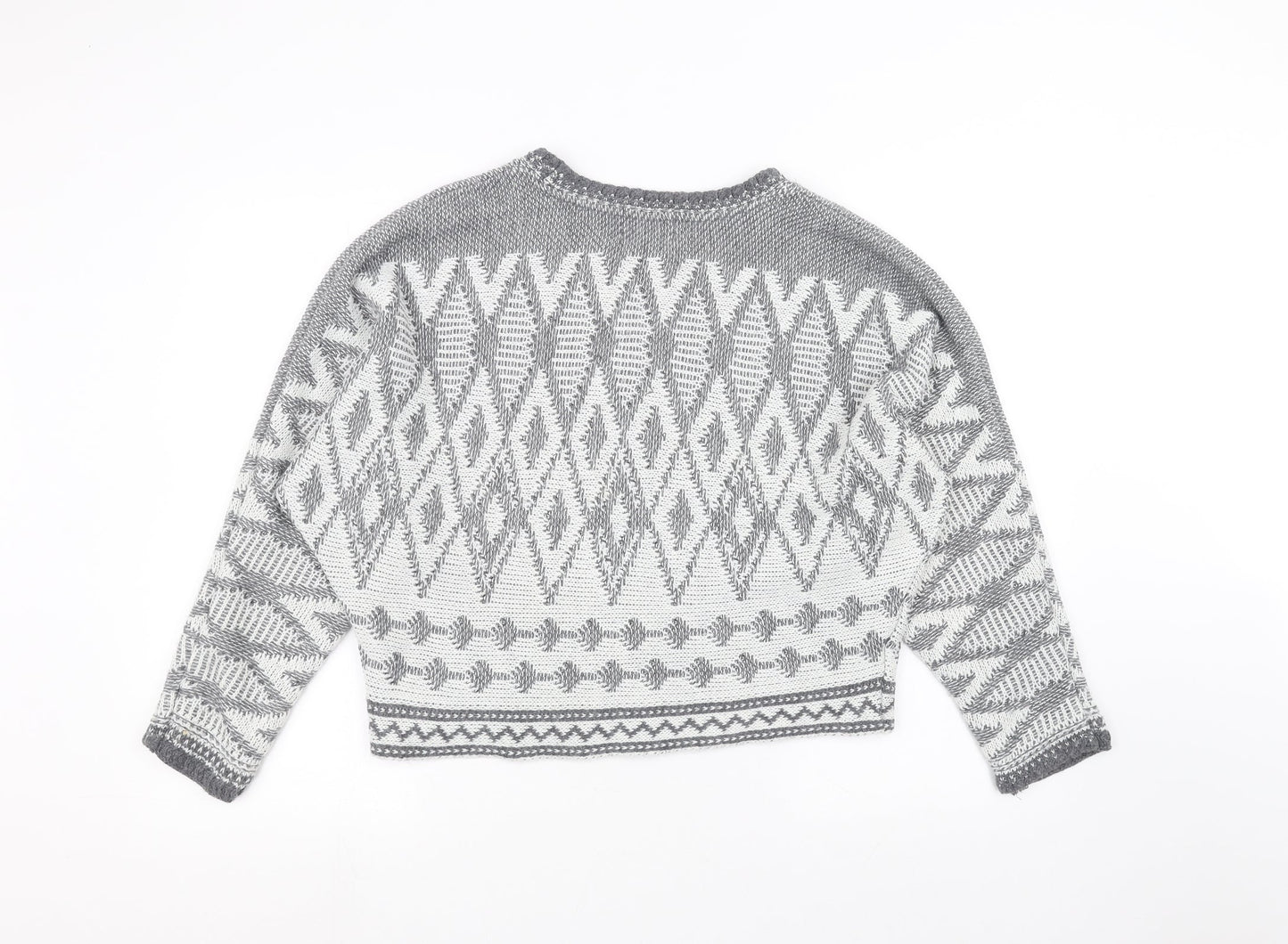 Womens UK Size M Papaya Grey Pullover Jumper