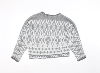 Womens UK Size M Papaya Grey Pullover Jumper