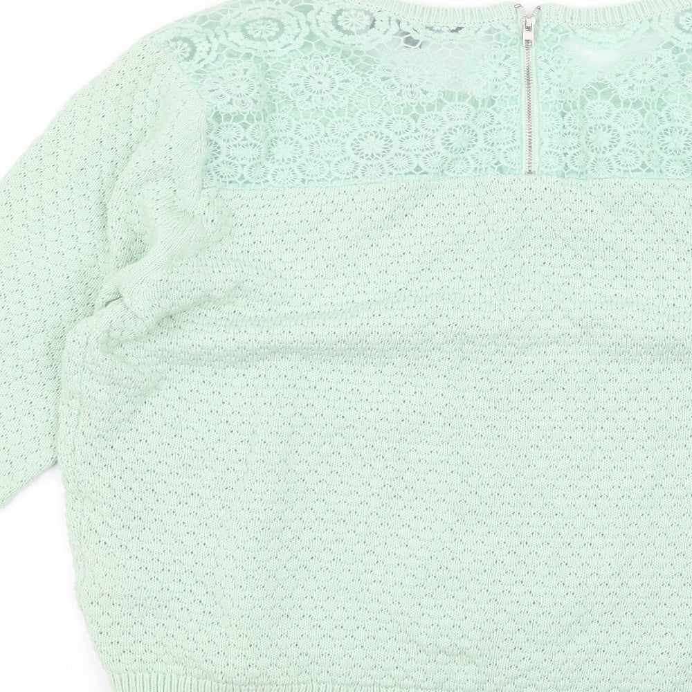 Womens UK Size 14 New Look Green Pullover Jumper