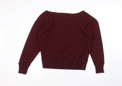 Womens UK Size M PRETTYLITTLETHING Red Pullover Jumper