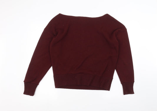Womens UK Size M PRETTYLITTLETHING Red Pullover Jumper