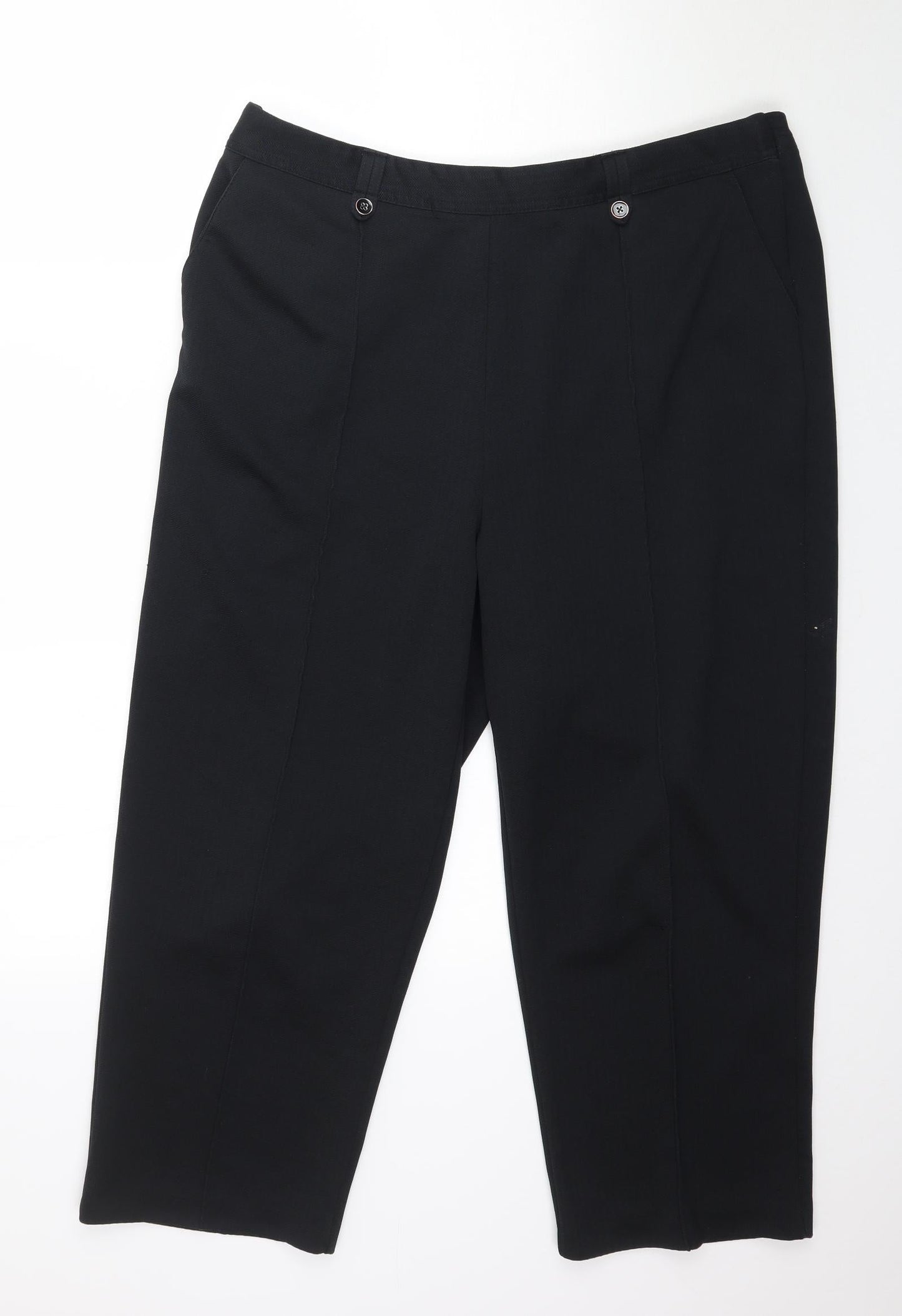 Womens UK Size 18 BM Regular Fit  Black Trousers
