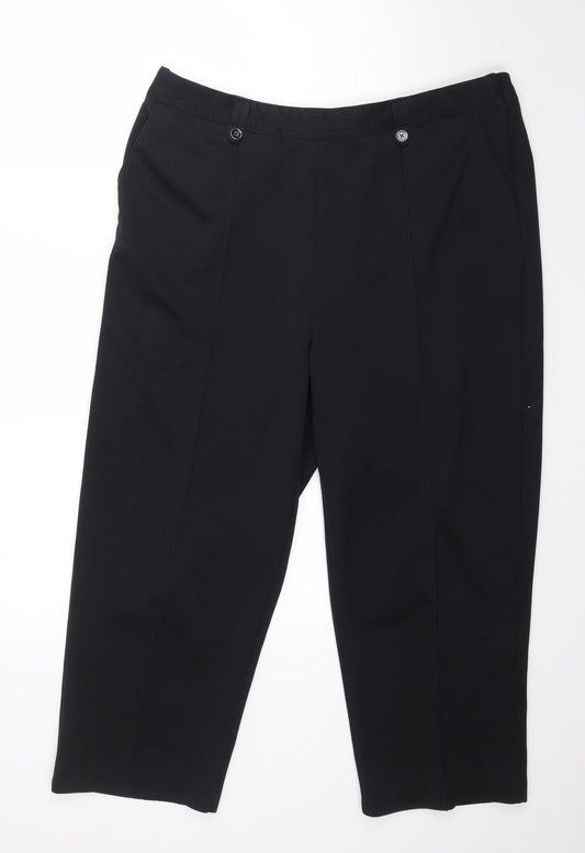 Womens UK Size 18 BM Regular Fit  Black Trousers