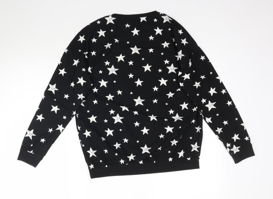 NEXT Girls Black Solid  Top Pyjama Top Size 14 Years  - Star Star