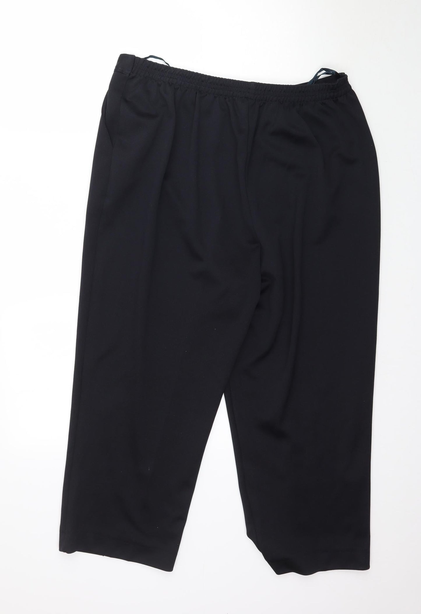 Womens UK Size 18 BM Regular Fit Capri Blue Trousers