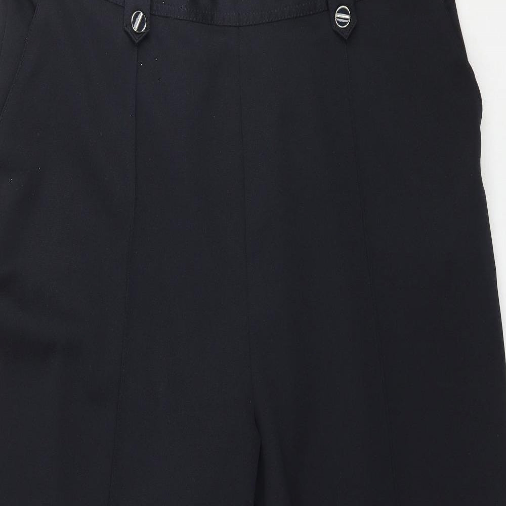 Womens UK Size 18 BM Regular Fit Capri Blue Trousers