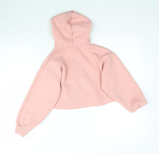 Candy Couture Girls Pink   Pullover Hoodie Size 9 Years  - Cropped