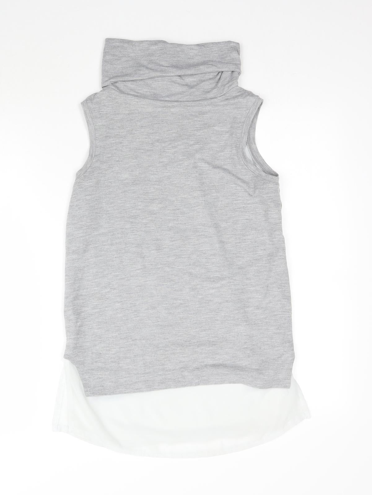 Womens UK Size 10 Select Grey Basic T-Shirt