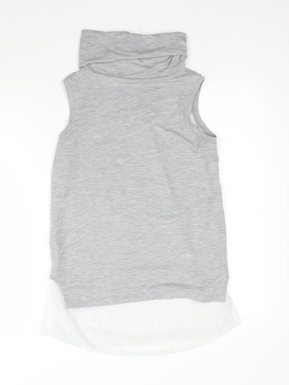 Womens UK Size 10 Select Grey Basic T-Shirt