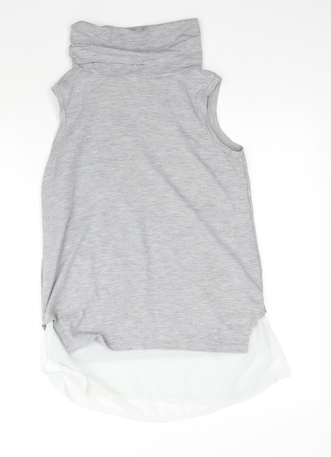Womens UK Size 10 Select Grey Basic T-Shirt