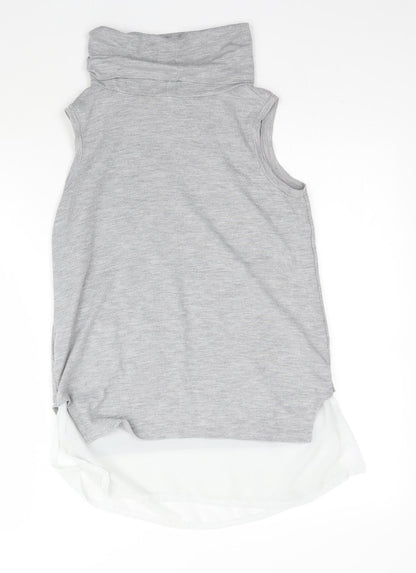 Womens UK Size 10 Select Grey Basic T-Shirt