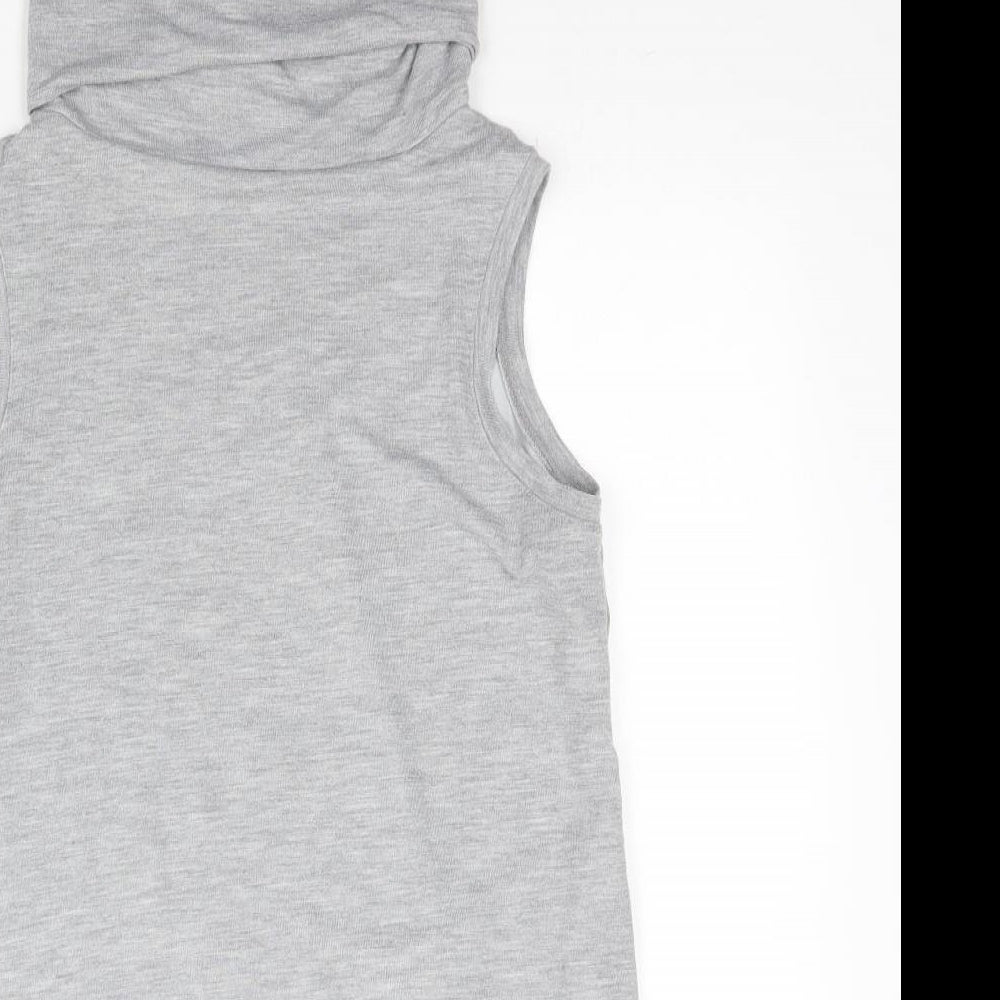 Womens UK Size 10 Select Grey Basic T-Shirt