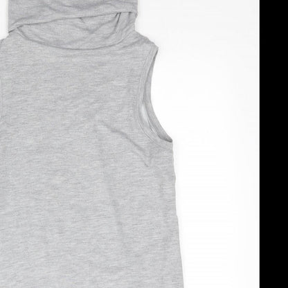 Womens UK Size 10 Select Grey Basic T-Shirt