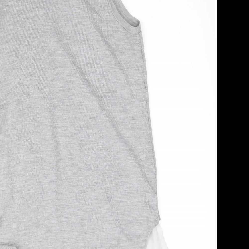 Womens UK Size 10 Select Grey Basic T-Shirt