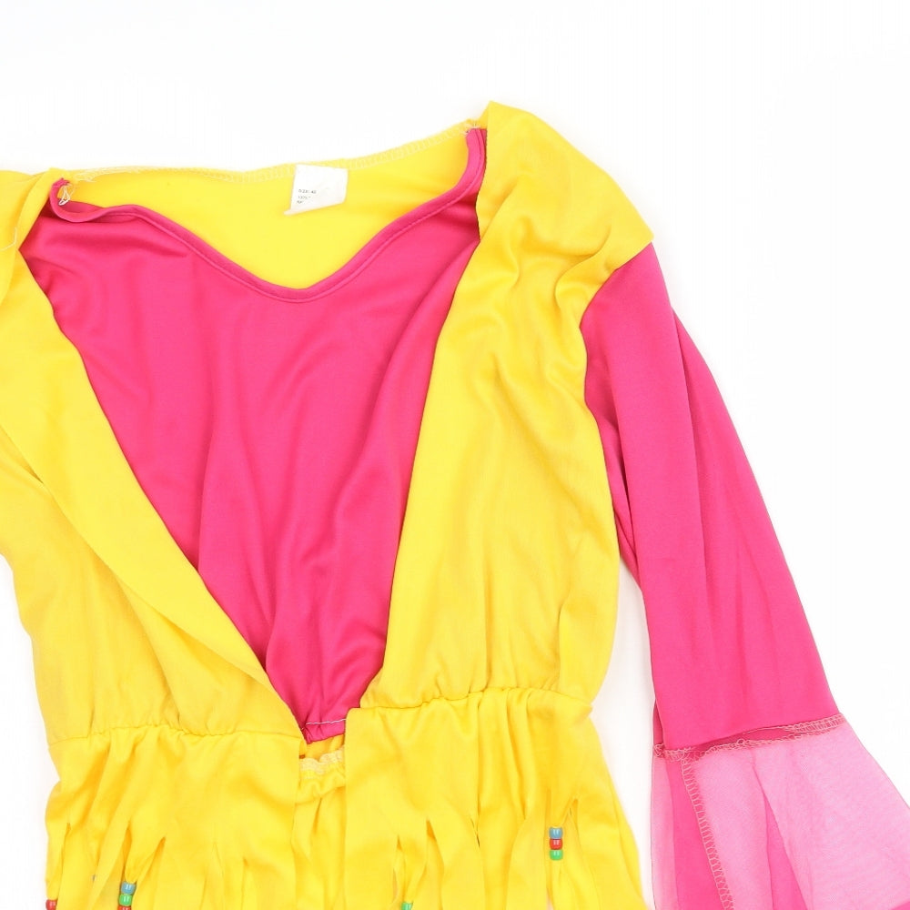 Womens UK Size 14 Preworn Multicoloured Basic Blouse