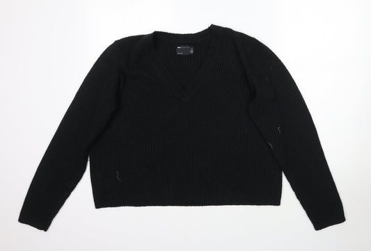 ASOS Womens Black  Knit Pullover Jumper Size 16