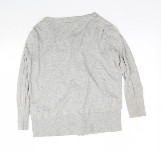 Debenhams Womens Grey  Knit Cardigan Jumper Size 14