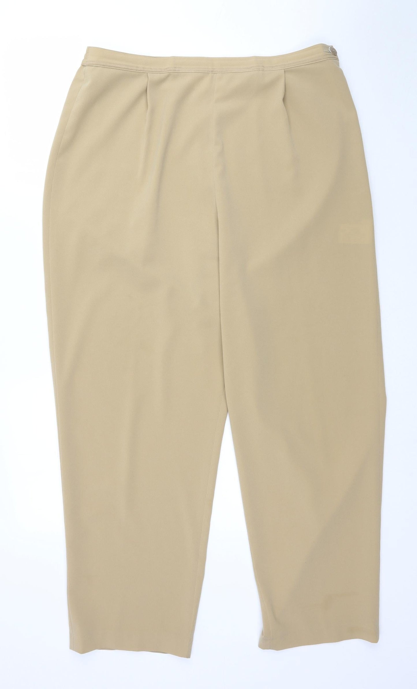 ELVI Womens Beige   Trousers  Size 18 L28 in