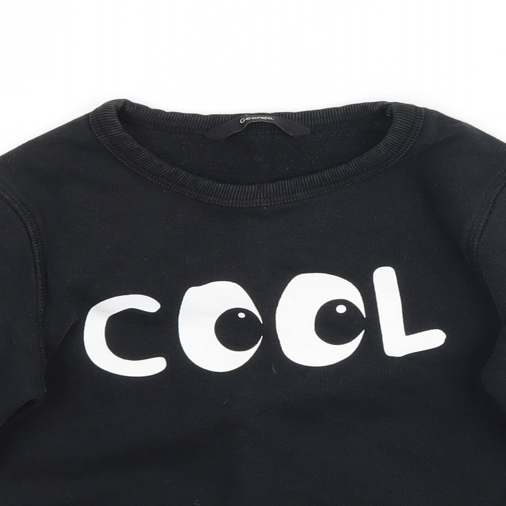 George Boys Black   Pullover Sweatshirt Size 2-3 Years  - Cool