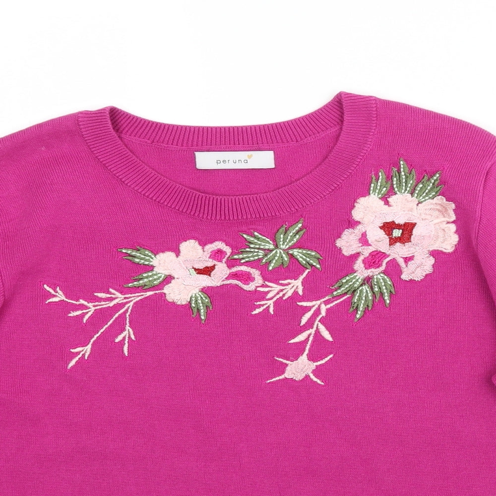 Womens UK Size 14 Marks and Spencer Pink Pullover Jumper