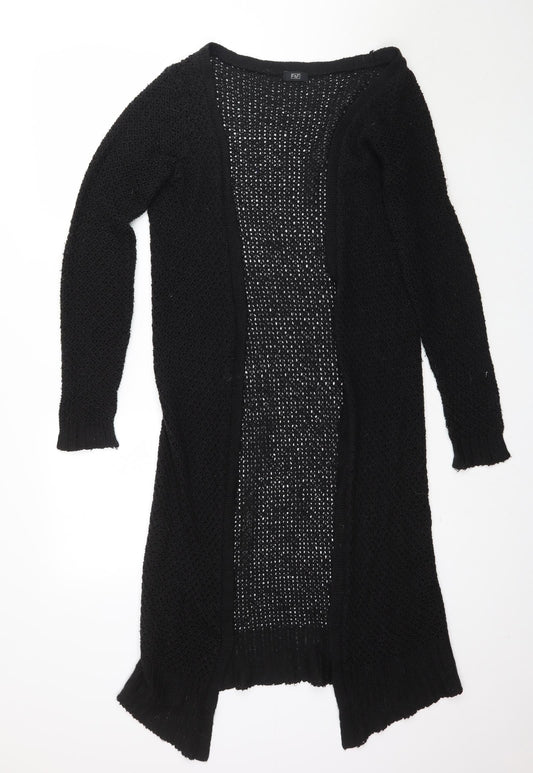 F&F Womens Black  Knit Cape Jumper Size 8