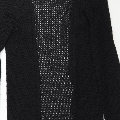 F&F Womens Black  Knit Cape Jumper Size 8
