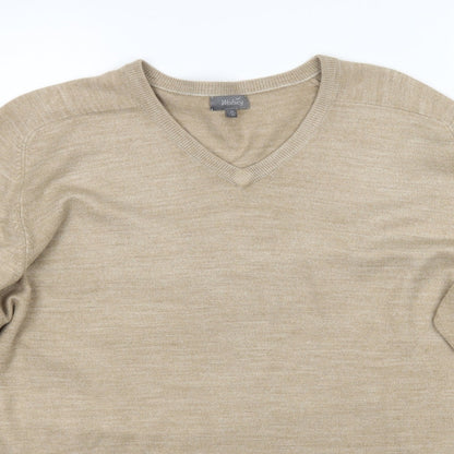 Wolsey Mens Beige  Knit Pullover Jumper Size M