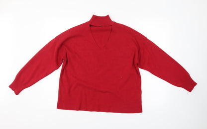 F&F Womens Red   Pullover Jumper Size 14