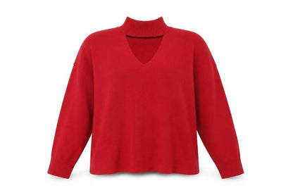 Womens UK Size 14 F&F Red Pullover Jumper