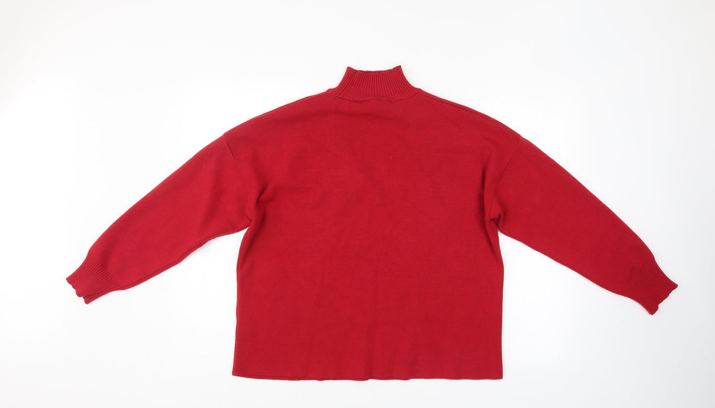 F&F Womens Red   Pullover Jumper Size 14