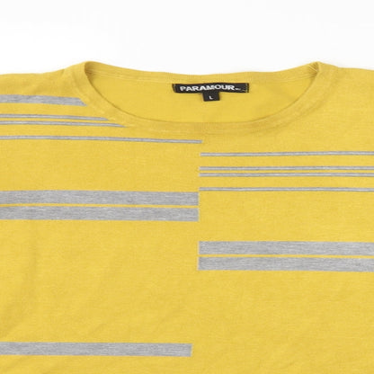 Paramour Mens Yellow   Pullover Jumper Size L