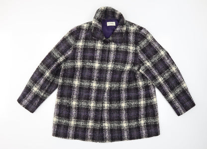 Classic Womens Multicoloured   Overcoat Coat Size 20