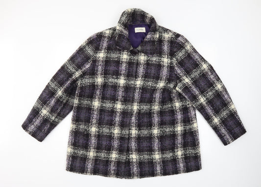 Classic Womens Multicoloured   Overcoat Coat Size 20