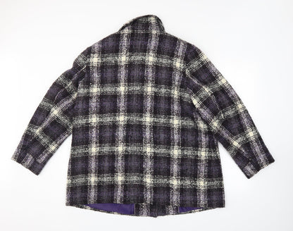 Classic Womens Multicoloured   Overcoat Coat Size 20