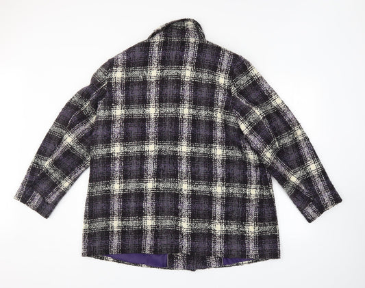 Classic Womens Multicoloured   Overcoat Coat Size 20