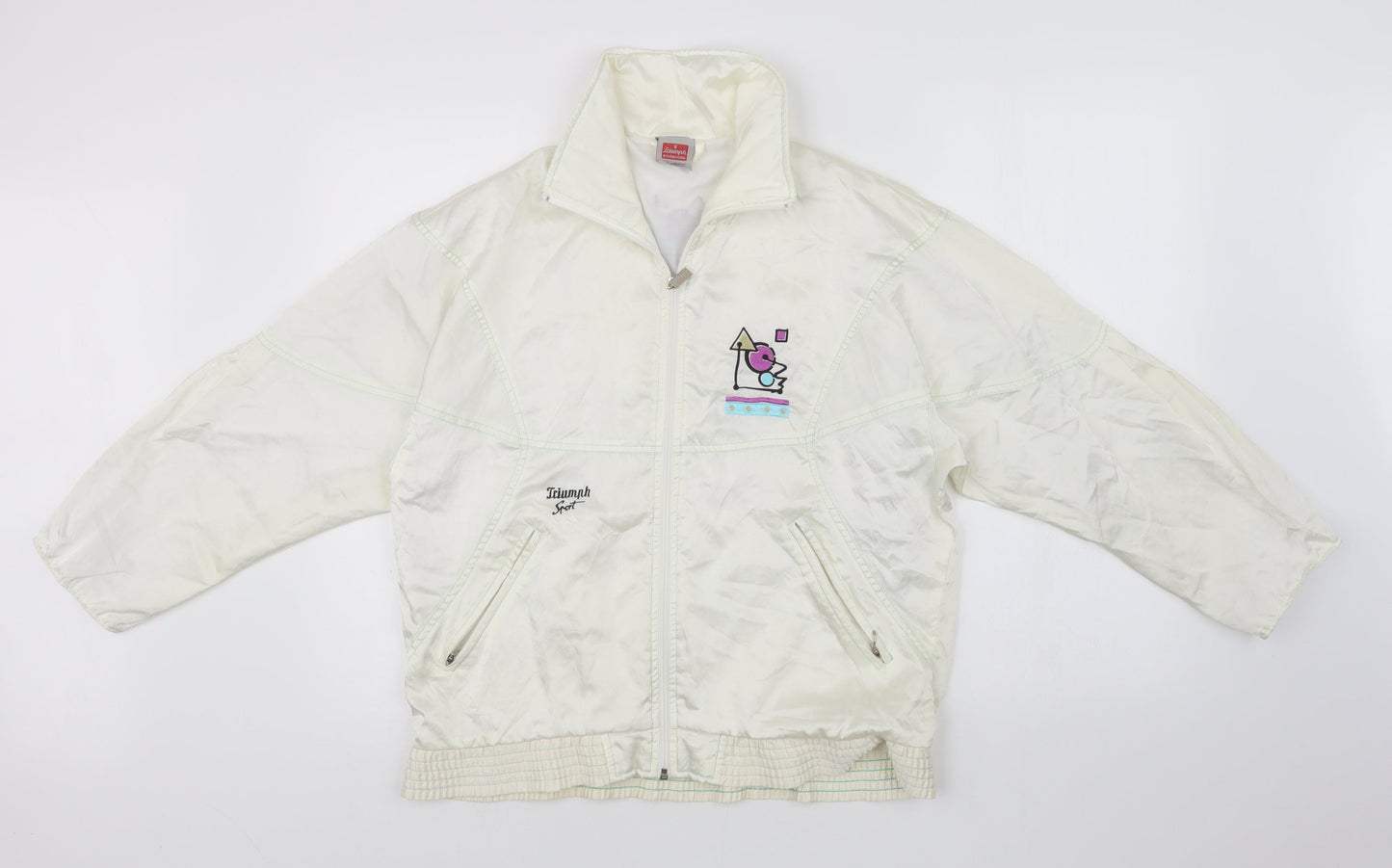 Triumph Womens White   Overcoat Jacket Size XS