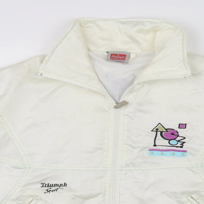 Triumph Womens White   Overcoat Jacket Size XS