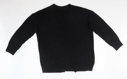 Womens UK Size M Pep & CO Black Cardigan Jumper