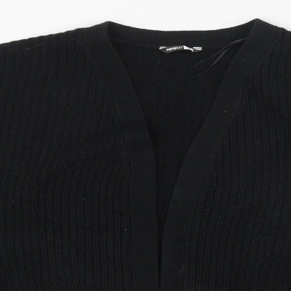 Womens UK Size M Pep & CO Black Cardigan Jumper