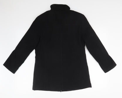 Womens UK Size S Joella Di Marco Black Overcoat