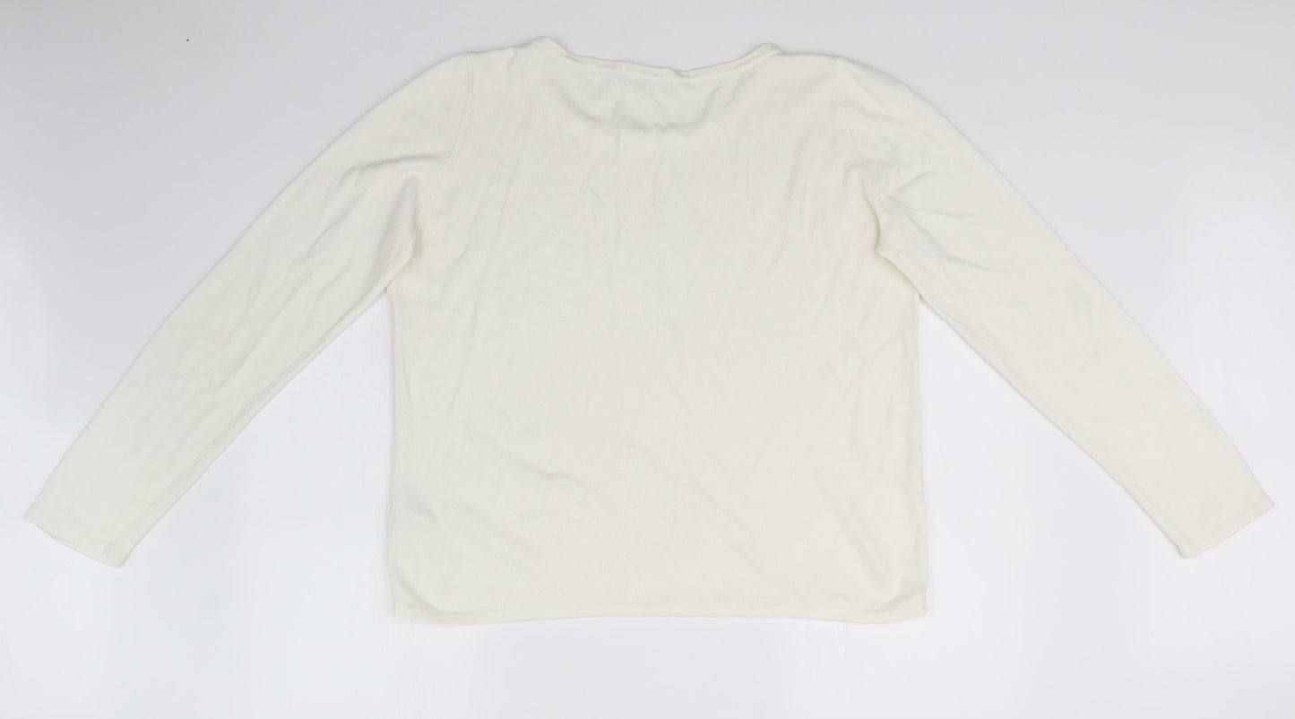 George Womens White   Pullover Jumper Size 20